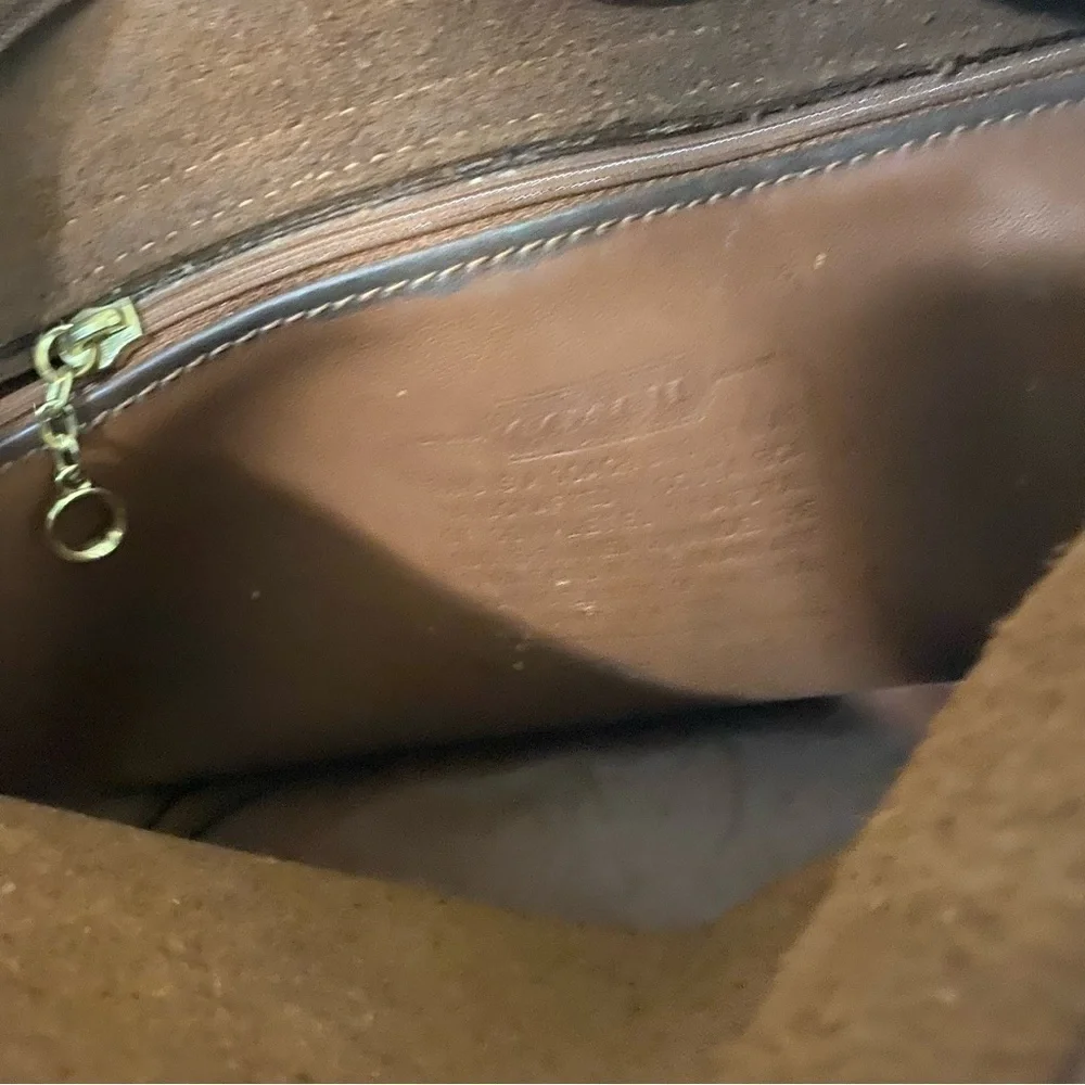 [Coach] Vintage 90s 100% Brown Leather Fold Over Saddle Crossbody  Bag